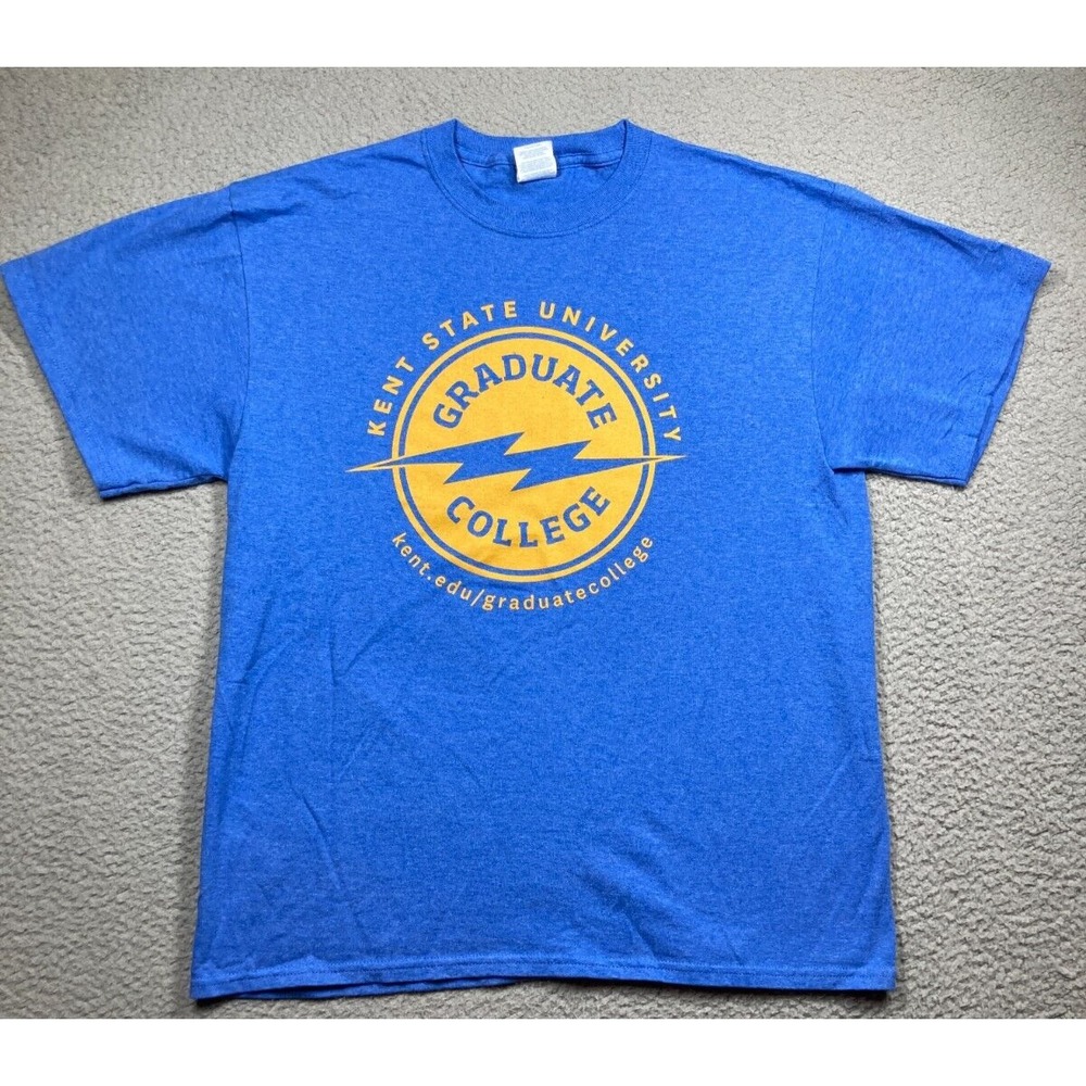 Kent State University T Shirt Adult Medium Blue Short Sleeve Graduate College‎